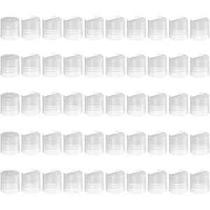 uxcell 50pcs PP Plastic Disc Top Caps, 28/410 Replacement Press Caps Durable Dispensing Lids for Squeeze Bottles, Refillable Bottles, Plastic, Empty, Shampoo, Clear