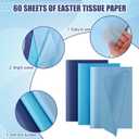 2 x Tinoaly 60 Sheets Gradient Blue Wrapping Paper, 3 Colors, 19.69x13.78 inches, Gift Wrap Tissue Paper for Christmas, Birthday, Party Decoration