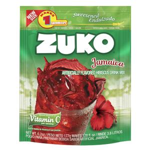 Zuko Jamaica Instant Powder Drink | Gallon Pack | No Sugar Needed | Vitamin C | 6.2 Ounce (Pack of 6), Best By: 10/2025