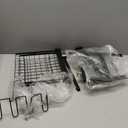 SNSLXH 4 Baskets 2-Tier Over The Sink Dish Drying Rack, 26.57"-35", Large Sink Rack for Kitchen, Extensible and Adjustable, Saving Kitchen Space