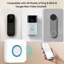 3 in 1 Wireless Doorbell Chime, Compatible with Ring & Blink & Google Nest Video Doorbell, Plug & Play, 2.4G WiFi, 5 Volumes, 32 Chimes, LED Indicators, for Store/Home/Office, 1 Pack