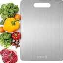 Katuchef Titan Carve Titanium Cutting Board,Pure Apex Titanium Cutting Boards for Kitchen,Double Sided Non Toxic ChopChop Chopping Board for Cutting Meat Vegetable Fruit,Easy to clean(XXL:18.1L*11.8W)