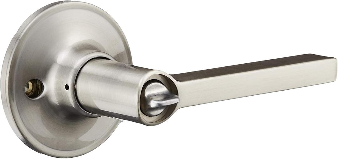 SCHLAGE Dexter by Schlage J54SOL619 Solstice Keyed Entry Lever, Satin Nickel