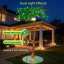 7ft Lighted Palm with Tree Skirt - 116 LED Lights with 16 Twinkling Lights & Glowing Coconuts, Tropical Decor for Indoor Outdoor Patio Garden Party