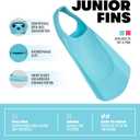 Arena Kids Junior Swim Fins Beginners Lap Swimming Training Open Heel Short Flippers, 12.5