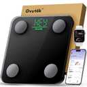 Smart Scale for Body Weight, Body Fat Scale Digital Bathroom Scale BMI Weighing, Accurate Body Composition Monitor for People with Smartphone App, Bluetooth Enabled, Compact Size, 400lb (Black)