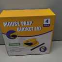 Mouse Trap Cylinder Lid, 5 Gallon Cylinder Lid Mouse Rat Trap, Multi-Catch, Auto Reset, Reusable Mice Trap Lid for Indoor Outdoor Use (4)