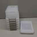 Anywish Small Storage Bins with Lids 3.2 QT Plastic Storage Containers for Organizing Stackable Clear Storage Boxes,Clear White(6 Packs)