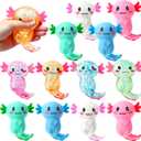 Meooeck 12 Pack Stress Relief Axolotl Toys Stress Glitter Axolotl Starfish Sugar Balls Relaxing Sensory Fidget Toy Relieve Anxiety Squeeze for Birthday Party Supplies Goodie Bag Stuffers (Cute)