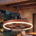 Farmhouse Gazebo Fan with Light, 20" Plug-in Gazebo Ceiling Fan with App/Remote Control, Outdoor Ceiling Fan with Light IP65 Waterproof, 3 CCT Light, for Gazebo
