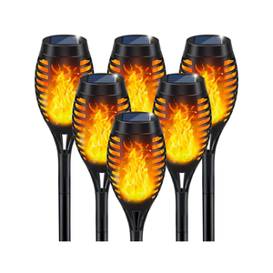 IkeeRuic Solar Lights Outdoor, Solar Torch Light with Flickering Flame for Garden Decor, Solar Garden Lights, Waterproof Outdoor Lighting, Flame Torches for Outside Patio Pathway Yard Decorations
