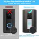 Bleu Clair Anti-Theft Doorbell Mount All Metal No Need to Drill Not Block Doorbell Motion Sensor Compatible with Ring & Other Video Doorbells for Home Rentals Office Room Apartment