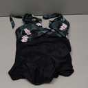 SUUKSESS Women Sexy Tummy Control One Piece Swimsuits Halter Push Up Bathing Suits (Medium, Tropical Floral/Black)