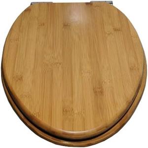 Toilet Seat, Thick Stainless Steel Slow Drop Quick Release Hinge Mute Solid Wood O U V Type Universal Toilet Seat