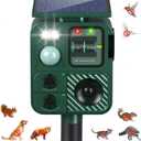 2026 Solar Ultrasonic Bird Repellent Outdoor Woodpecker Deterrent for House Pigeon Repellent with Motion Sensor Strobe Light IP65 Waterproof Crow Goose Bird Deterrents for Outside Garden Farm Boat
