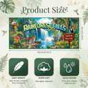 4 Pack Rainforest Waterfall Theme Towel 2026 Vbs Gifts Jungle Beach Towel with Mountain River Monkey Leopard Quick Dry Towels for Swimming Bath Travel Camping and Picnic, 12 x 39 inches