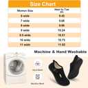 LeIsfIt Womens Slippers Wide Diabetic Shoes Adjustable Arthritis Edema House Shoes Indoor Outdoor Slippers, Size 37 (Black)