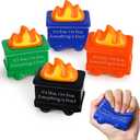 Shappy 4 Pcs Dumpster Stress Relief Balls Dumpster Anxiety Relief Gift PU Stress Balls for Adults Therapy Fidget Appreciation Gifts for Office Coworker(Bright Colors,Simple Style)