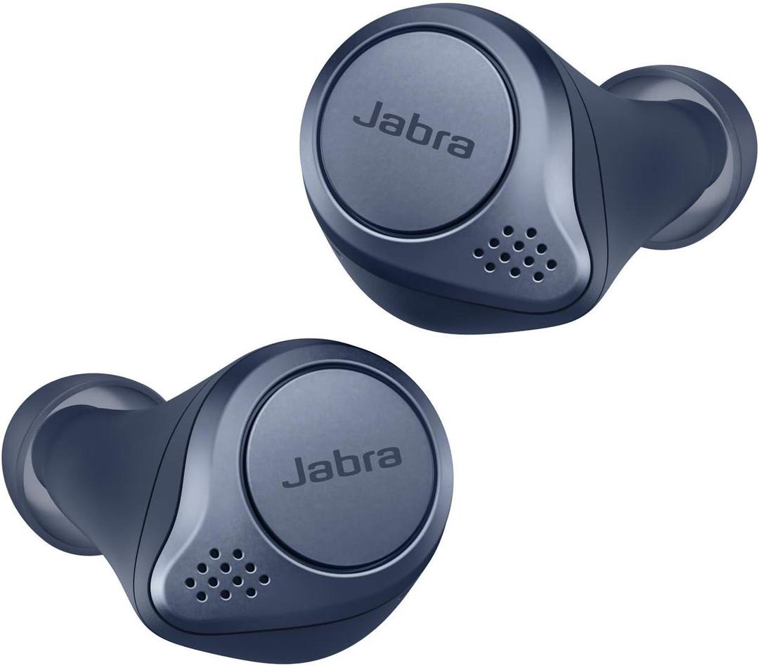 Jabra Elite Active 75t True Wireless Bluetooth, Navy  Earbuds for Running and Sport, Charging Case Included, 24 Hour Battery, Active Noise Cancelling Earbuds