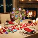 Geosar 30 Pack Conversation Heart Ornaments Valentines Day Decorations, Glitter Matte Heart Shaped Hanging Baubles for Christmas Tree Wedding Home Decor (Gold,Blue,Pink,Green,Purple)