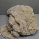 Cozy Bliss Faux Fur Throw Blanket for Couch, Fuzzy Soft Plush Thick Bubble Blanket for Sofa Bedroom Living Room, 50 * 60 Inches Beige