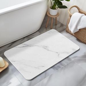 HBlife 23.5" X 15" Quick Drying Stone Bath Mat for Bathroom, Diatomaceous Earth Stone Drying Mat for Kitchen Counter