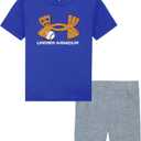 Under Armour boys Hoodie Set (4, Dark Blue)