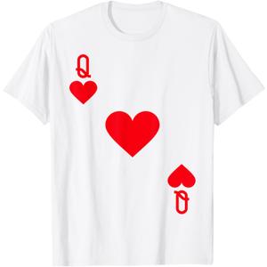 Queen of Hearts Costume T-Shirt Halloween Deck of Cards T-Shirt 3XL 