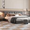 30-Pack Peel and Stick Vinyl Floor Tiles, 12"x12" Self-Adhesive Waterproof Peel and Stick Flooring Planks DIY for Bathroom, Kitchen, Living Room, Cover 30 Sq. Ft Marble Pattern (Light Brown)