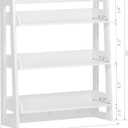 UTEX Bathroom Wall Shelf, Over Toilet Storage Shelf Organizer, 3-Tier Wall Mount Shelf Rack with Hook, White