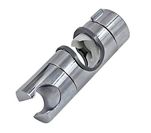 Universal Adjustable Shower Head Holder Slide Bar Bracket Replacement for Slide Bar (18-25MM O.D. , Bathroom Slider Clamp ,360 Degree Rotation ,Sprayer Holder )