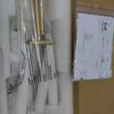 Gold Modern Sputnik Chandelier Ceiling Light Fixtures,6-Lights Industrial Metal Semi Flush Mount Ceiling Light for Bedroom Dining Room Living Room Kitchen Hallway UL Listed