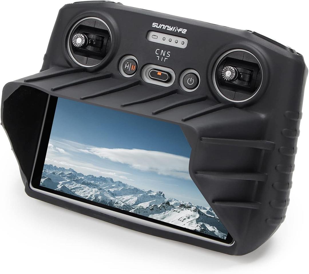 DJI Mini 3 Sun Hood - Silicone Protective Case Cover Sleeve Sunshade for Mini 3/Mavic 3 Series RC Remote Controller Accessories (Black)