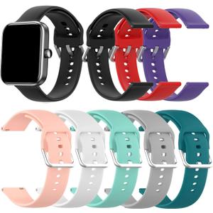 RuenTech Compatible with Tensky IDW28/IDW19/ID208 Plus Smart Watch Bands, 22mm Replacement Flexible Silicone Bands for ID208 Plus BT Smartwatch (NOT for ID208BT)