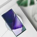 Compatible with Samsung Galaxy Note 20 Ultra Case for Women Girls, Cute Gold Love Heart Pattern with Wrist Hand Holder Stand Soft Silicone Kickstand Protection Cover (Dark Green)