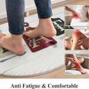 KIMODE Half Circle Anti Fatigue Mats for Cushioned Kitchen Mats for Floor | 18"x28",Red,Country Vintage,Non Slip,Kitchen Mats Waterproof,Memory Foam,Comfort, Half Round Small Standing Mat Decor