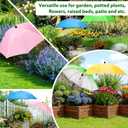 Garden Umbrellas for Plants Flowers, 4 Pack Plant Shade Umbrellas for Outdoor Plants Flowers, Plant Shade Umbrella with Stake for Potted Plants, 43.3" Height Large Plant Sun Shade Cover UV Protection