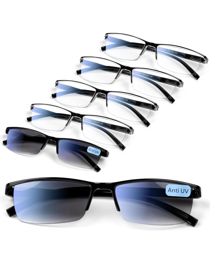Gaoye 6 Pack Reading Glasses Men/Women, Eyeglasses, Blue Light Readers for Men/Women, Computer Eye Glasses, Cheaters x2,5