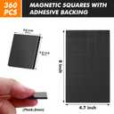 Aertiavty Magnetic Squares with Adhesive Backing, 360 Pcs 0.8" Fridge Magnets, Magnetic Strips with Adhesive Backing, 80 Mil Magnet Sheets for Whiteboard, Refrigerator, Crafts, Easy Peel and Stick