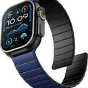 Sport Magnetic Bands Compatible with Apple Watch 49mm 46mm 45mm 44mm 42mm Men, Waterproof Silicone Strong Magnet Loop Replacement Strap for iWatch Ultra 3 2 1 Series 11 10 9 8 7 6 5 4 3 2 1 SE