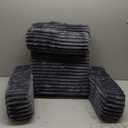 ENITYA 19 Back Pillow for Bed Sitting up, Built-in Armrests & Big Pockets, Back Support Chair Pillow for Sitting up/Watching TV/Reading/Gaming/Resting/Post Surgery/Nursing (L(Under 5'3"), Dark Grey)