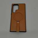 Butaiga for Samsung Galaxy S23 Ultra Leather Case with Stand, Anti-Slip Grip Ring, Fits for MagSafe (Brown, S23 Ultra-6.8inch)