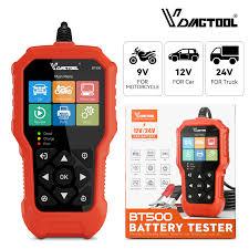 VDIAGTOOL BT500 Car Battery Tester 6V 12V 24V with V500 Auto Intelligent Power Circuit Probe Tester Kit