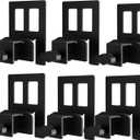 4PCS Non-Slip Mattress Grippers for Metal Bed Frames, Adjustable Anti-Slide Mattress Holder, Universal Fit Twin/Queen/King Size Beds, Black Heavy-Duty Gaskets, Easy Install (Medium)