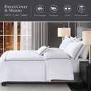 Madison Park Signature King Comforter Set Hotel Deluxe 500TC Cotton Sateen Comforters, All Season Lightweight 5 Piece Bed Set, Removable Duvet Cover, Shams & Throw Pillow, King/Cal King, White/Navy
