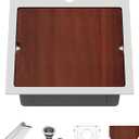 15 Inch Drop In Kitchen Sink - Beslend ADA 6 Inch Depth 15x15 Drop In Worksation Sink Topmount Stainless Steel 16 Gauge Mobility Friendly Sinks for Wheelchair Accessible Kitchen, 15"x15"x6"
