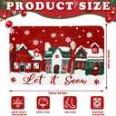 Christmas Rug Mat Winter Snowflake Xmas Village Bathmat Absorbent Bathroom Mat for Holiday Kitchen Living Room Decoration, 16.5 x 29.5 in