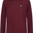 Under Armour Boys Long Sleeve Shirt, Crewneck, Lightweight and Breathable (Medium, Maroon Hooded)