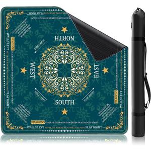 33x33 Inch American Mahjong Neoprene Game Table Mat (Green)