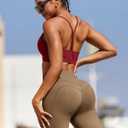 RUNNING GIRL Y-Back Sports Bras for Women, Medium Impact Wirefree Padded Bra Workout Crop Top Longline Sports Bra Push up (Red, XL)